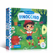 英文原版 Pinocchio (First Stories) 紙板機(jī)關(guān)書 童話故事繪本