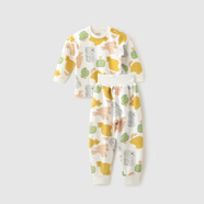 aqpa【195g新疆棉】嬰兒內(nèi)衣套裝純棉衣服秋男女寶寶睡衣兒童秋衣秋褲 動物郊游（高腰） 66cm