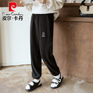 皮爾卡丹（pierre cardin）雙面絨運動(dòng)衛褲女冬季加絨加厚外穿200斤胖肥mm寬松束腳保暖 雙面衛褲【黑色】 加絨 2XL 建議130-160斤