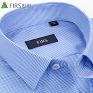 杉杉（Firs）長袖襯衫男士高端品牌格子休閑襯衣春季高檔時尚條紋襯衫 FDWC0906-305長袖 42