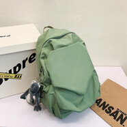 袋鼠背包男書包大學(xué)生雙肩包女初高中電腦包大容量休閑旅行包 綠色（帶灰蛙掛件）