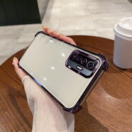雨選適用vivox50手機殼x50保護vivo套viv0防摔viovx全包vivix維沃vovox50新款vicox外殼ivox男×女 四角防摔電鍍-紫色-純色無圖案 vivo X50