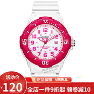 卡西歐（CASIO） 卡西歐(CASIO)手表 女生運(yùn)動(dòng)系列橡膠帶石英學(xué)生表樹脂皮帶手表 白盤白色橡膠帶LRW-200H-4B