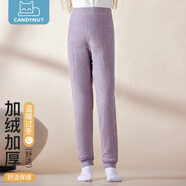 candynut兒童保暖褲冬季校服神器加厚青少年男女童羽絨中大女孩內(nèi)穿打底褲 紫色 130 (建議身高120-130)