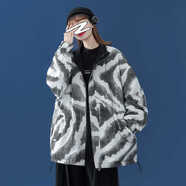 Carfie&Code外套女春季百搭小香風(fēng)復古港味潮ins原宿風(fēng)小熊夾克短款時(shí)尚百搭 011斑馬黑色 S