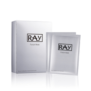 妝蕾（RAY）泰國進(jìn)口金銀色面膜10片/盒 補水保濕貼片面膜送女友情人節禮物 銀色補水面膜 10片/盒