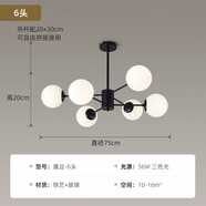 世界之星客廳吊燈led北歐網(wǎng)紅魔豆分子燈餐廳臥室現(xiàn)代簡(jiǎn)約全屋套餐燈具 魔豆6頭