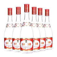 汾酒【喜酒】山西汾酒53度黃蓋玻汾老白汾出口瓷汾光瓶系列清香型白酒 42度汾酒紅蓋玻汾475ml   6瓶裝
