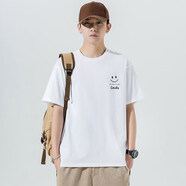 A21新款國(guó)潮T恤純棉純棉男T恤多色夏季 以純-白色 4XL