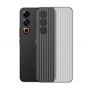 適用魅族21手機殼瓦楞透明磨砂磁吸光柵MEIZU21新款保護殼套防摔 透黑色【高清】