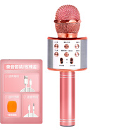 多寶萊 無線麥克風(fēng)藍牙電容話筒音響家用全套唱歌手機一體直播設(shè)備全民K歌神器主播通用 玫瑰金【標配版-錄音套裝】錄音線+防噴罩