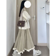 音藻冬季女裝全套小個(gè)子穿搭秋冬針織衫冬天衣服女套裝氣質(zhì)溫柔兩件套 條紋毛衣+半身裙 S【建議80-100斤】