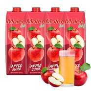 瑪麗（MALEE）泰國進口果汁飲料 蘋果汁 大瓶聚會餐飲裝飲品1L*4瓶