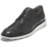 Cole Haan 歌涵 男士真皮牛津鞋 Original Grand 休閑商務(wù)男鞋 舒適通勤 灰色細條紋 10