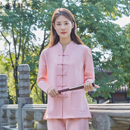 離拜 居士禪修服新款套裝棉麻服打坐茶服寬松練功太極中醫禪意女居士