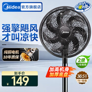 美的（Midea）電風(fēng)扇落地扇臺扇家用大風(fēng)量電扇宿舍輕音低噪臺式桌面兩用節能 【加高機身 風(fēng)大音輕】曜石黑