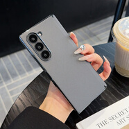 邦米碩適用于三星Galaxy ZFold6手機殼折疊屏新款fold6中軸鉸鏈磁吸后殼時(shí)尚真皮保護套男女防摔潮牌輕奢 精致細紋后殼磁吸款-灰色 三星Galaxy Z Fold 6