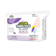三只小豬（The three piggy）拉拉褲全芯設計輕薄透氣干爽男女寶寶尿不濕囤貨裝 拉拉褲單包2XL碼32片/新舊款混發(fā)