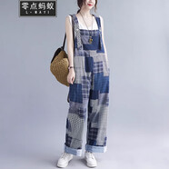零點(diǎn)螞蟻大碼女裝夏裝文藝休閑寬松棉麻背帶褲遮肉顯瘦連體褲 圖色 大碼XL【100-130斤】