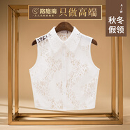 路施南蕾絲花邊假領(lǐng)子女款百搭白色時尚鏤空尖領(lǐng)棉質(zhì)打底假襯衫假衣領(lǐng) 白色L2096(長款) L