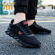 361°男鞋運動(dòng)鞋男冬季男士網(wǎng)面跑步鞋旗艦度男鞋網(wǎng)鞋 烏黑色/熔漿紅 42