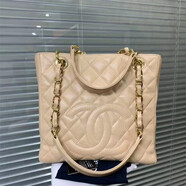 【二手99新】香奈兒Chanel CF jumbo GST 黑色 荔枝皮 手提 單肩 女士手袋 女包 PST米金如圖