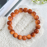 靈月閣菩提子手串男白玉菩提根文玩手串漸變繞指柔女手鏈佛珠把件情人節(jié) 琥珀松林 12mm