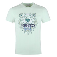 KENZO/高田賢三男裝 新款經(jīng)典大虎頭棉質(zhì)圓領(lǐng)短袖T恤衫 5TS020 FC55TS020 4YL 47 薄荷綠 S