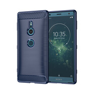 索尼XZ2手機(jī)殼Xperia XZ2Compact保護(hù)殼XZ2Premium拉絲保護(hù)套軟殼 藍(lán)色【即將售空】 索尼Xperia XZ2Premium