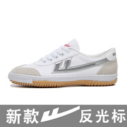 回力男鞋帆布鞋低幫網(wǎng)球田徑運動跑步鞋鍛煉鞋女鞋大碼鞋WL-27A WL-56H白灰 42