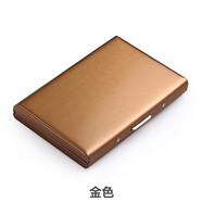 途尊（kingtrip）便攜防盜刷防消磁金屬卡包男女士簡(jiǎn)約小巧屏蔽RFID卡套不銹鋼卡夾 金色6卡位