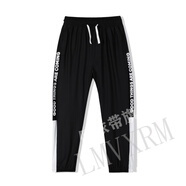 LMVXRM新款hoo童裝A-中大男童夏季新品冰絲長褲兒童防蚊褲休閑褲 黑色 140