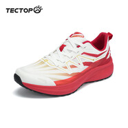 探拓（TECTOP）男鞋夏季運(yùn)動鞋子男跑步鞋男透氣休閑跑鞋學(xué)生戶外運(yùn)動百搭 中國紅/純凈白 43