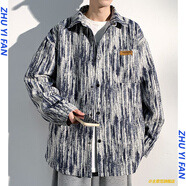 主意范（ZHUYIFAN）夾克男小香風(fēng)格子外套棒球服春秋季加肥加大碼學(xué)生休閑連帽上衣 J683藍(lán)色 （偏大一碼） 4XL (190) 190-210斤