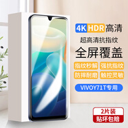 夢(mèng)怡 適用vivo Y71T鋼化膜y71t全屏覆蓋膜V2002A高清抗藍(lán)光防摔手機(jī)膜 vivo Y71T全屏鋼化膜【超清4K】2片裝