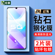 紐霸 適用vivo S7鋼化膜vivo S7e/S7t防窺全玻璃手機膜抗藍光保護膜磨砂防指紋貼膜 升級護眼抗藍光2片裝 vivo S7/t