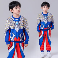 藍(lán)貝妮童裝賽羅奧特曼衣服秋冬季男童加絨套裝小男孩萬(wàn)圣節(jié)服裝兒童冬裝 賽羅奧特曼 130碼建議身高125CM