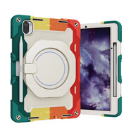 冉閱 小米平板6pro保護套筆槽11英寸平板電腦小米8/8pro硅膠兒童防摔全包邊旋轉支架小米7/7PRO保護殼 【炫彩紅】*旋轉支架* 配送電容筆+鋼化膜 小米6S Pro 12.4英寸