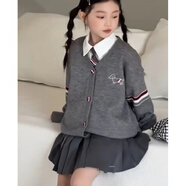 童槐女童碎花背帶褲套裝秋裝新款2024韓版洋氣中大童寬松直筒褲長(cháng)褲子 潼寶兒【原小隊長(cháng)】&6630-1款三件套 120 cm