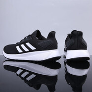 阿迪達斯 （adidas）休閑鞋男鞋2025秋季新款Lite Racer 2.0運動(dòng)鞋網(wǎng)面輕便減震跑步 BB7066黑白配色 41