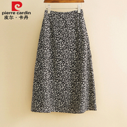 皮爾卡丹（pierre cardin）2024夏季新款中長款半身裙新款高腰顯瘦雪紡碎花a字半身裙女夏裝 圖片色 3XL (140-155斤)
