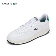 LACOSTE法國鱷魚男鞋L001百搭潮流時尚運動休閑鞋|48SMA0021 WG1/米白色/綠色 7.5 /41