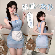 霏慕 情趣內(nèi)衣性感睡衣蕾絲女仆裝JK制服誘惑角色扮演免脫丁字內(nèi)褲三點(diǎn)式夫妻刺激女高檔套裝房事方便 6391藍(lán)白
