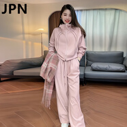 JPN運(yùn)動套裝女 輕奢潮牌秋冬季新款時尚休閑簡約減齡兩件套 粉色兩件套(春秋款) L （110-120斤）