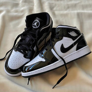 耐克（NIKE）板鞋aj1男女鞋新款中幫輕便防滑耐磨運動(dòng)休閑籃球鞋子【尖貨】 DD2192/DD1649-001 黑白熊貓 35.5
