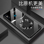 強(qiáng)毅適用小米8手機(jī)殼鋼化玻璃全包小米8se防摔高級(jí)感小米8青春小米8屏幕指紋版潮牌小米8探索版保護(hù)殼 福-深灰色【+膜】L7214 小米8