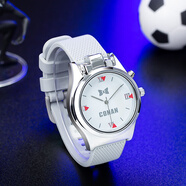 幸運(yùn)石名偵探柯南正版聯(lián)名手表 動(dòng)漫周邊江戶川柯南同款激光學(xué)生石英表 銀色 幕后偵探激光石英表 47mm