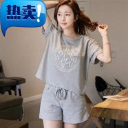 蘭威費雷韓版夏季短袖女士可外穿寬松可愛(ài)學(xué)生夏天裝 圓圈字母 M 【75-95斤】