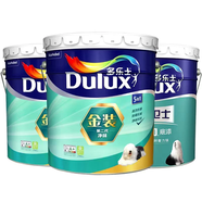 多樂(lè )士多樂(lè )士(Dulux)金裝第二代五合一凈味內墻乳膠漆 油漆涂料墻面漆 套裝:2面漆1底漆共54升