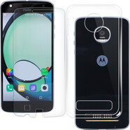 拓蒙Moto ZPlay手機(jī)殼摩托羅拉XT1635-03保護(hù)套Z2Play全包防摔XT1710-08 Moto ZPAY透明全包防摔殼+鋼化膜